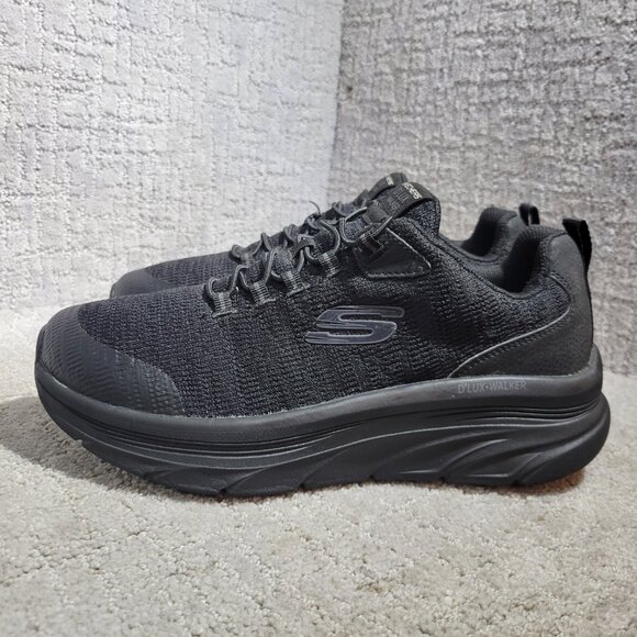 Skechers D’Lux Walker Relaxed Fit Men's Size 9.5 US Black Walking Shoes 232045 - Picture 3 of 11